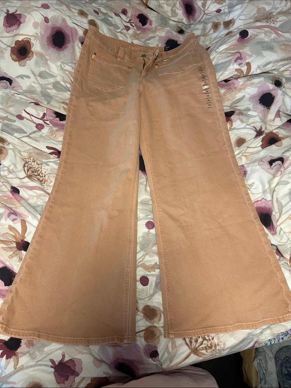 American Eagle Outfitters Peach Flare Jeans